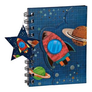 Caderno de Argolas DKD Home Decor Azul (3 pcs) (12 x 1.5 x 14.5 cm)